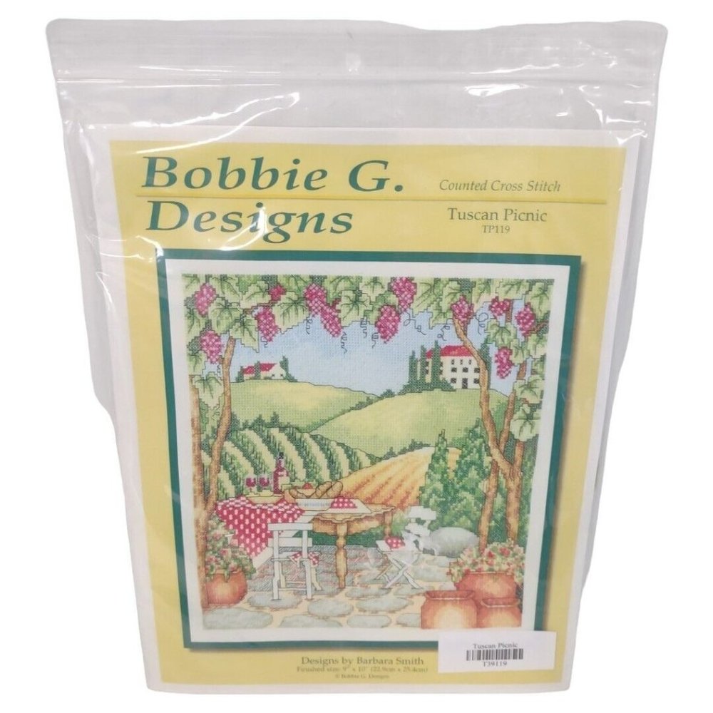 Vintage Tuscan Picnic Bobbie G. Designs By Barbara Smith Cross Stich Pattern